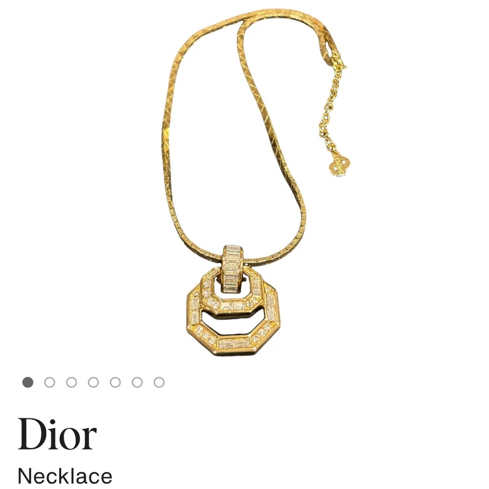 Vintage Dior Gold and Silver Geometric Necklace
